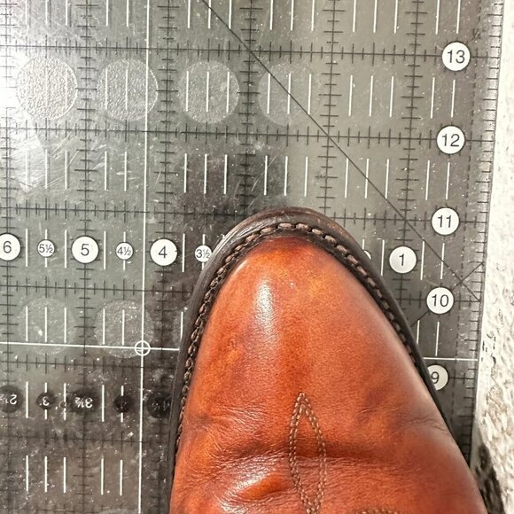 Tony Lama 5084 Men Size 8D Brown Marble Leather Pull On Western Cowboy Boot - Picture 13 of 13